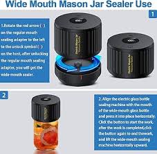 LOVE MOMENT Electric Mason Jar Vacuum Sealer Kit for Wide Mouth and Regular  Mouth Mason Jars: Home & Kitchen