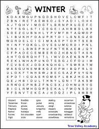 When you've chosen the printable word search you want. Free Printable Winter Word Searches For Kids Tree Valley Academy