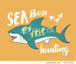 Cute Shark Hand Drawn Sketch T Shirt Print Vector Stock Illustration 43453932 Pixta Small cute hammerhead shark cookie cutter. pixta