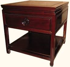 Oriental Ming End Table In Ebony Finish End Tables With Drawers End Tables Table