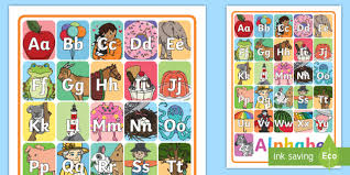 This alphabet is in uppercase and the bold letters are ideal for stamping and. Printable A4 Alphabet Poster Teaching Resources