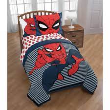 Jay franco marvel spiderman crawl 5 piece full bed set includes reversible comforter sheet set bedding super soft fade resistant microfiber official marvel product 4 7 out of 5 stars 1 289 64 99 64. Marvel Spider Man Stripes Reversible Twin Full Comforter Set Walmart Com Walmart Com