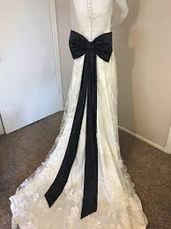 Black Wedding Gown Bow Extra Large Bow On A Pin Back For Bridal Sash Extralargebow Bridalbowsash Weddinggow Black Wedding Gowns Bridal Bow Sash Bridal Sash