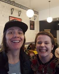 Favourite funny lady, Karen dunbar popped in today, Iona was a lil buzzing