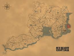 Complete Red Dead Redemption 2 Map Map Poster Map Red Dead Redemption