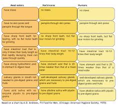 human physiology is not designed for eating meat