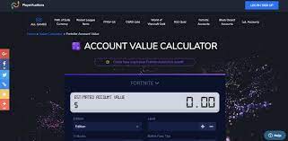 Check spelling or type a new query. How To Use The Fortnite Account Value Calculator