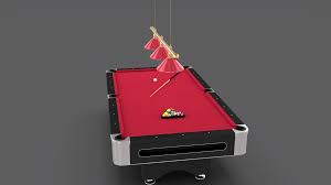 8 Ball Pool Table Setting Red Pool Table Pool Balls Table Settings