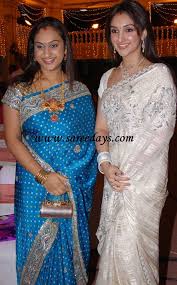 Latest Saree Designs Preetha And Sridevi Vijaykumar In Designer Sarees Indian Bridal Saree Models Indian Actress Hot Pics