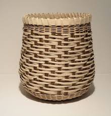 How to make a rattan basket. Woven Twill Basket In Brown And Natural Reed Basket Handmade Baskets Caning