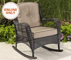 Pinehurst All Weather Wicker Rocker With Cushion At Big Lots Wicker Rocker Patio Furniture For Sale Outdoor Furniture Collections