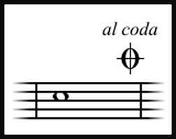 Al coda is an indication to start back at the segno, play until you encounter a coda, then skip to the next coda to continue. Dc Al Coda Da Capo Al Coda Italian Musical Commands