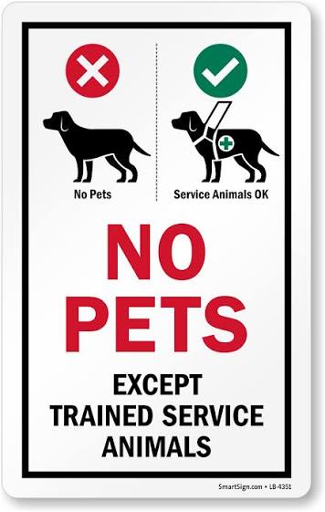 Use this glass decal to keep pets at bay and welcome trained service  animals including guide dogs inside your facility. - Clear symbols break ...