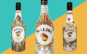 Malibu is a coconut flavored liqueur, made with caribbean rum, and possessing an alcohol content by volume of 21.0 % (42 proof). Bottle Design For Mailbu Creative Design Agency Surrey