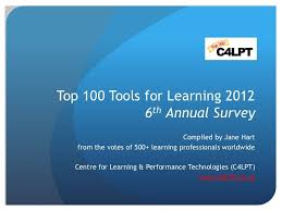 Top 100 Tools For Learning 2012 By Jane Hart Via Slideshare Learning Tools 21st Century Learning Educational Technology