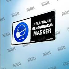 Setiap penumpang harus menggunakan masker. Petunjuk Area Wajib Memakai Masker Akrilik Sign Kawasan Wajib Masker 32 X 16 Cm Shopee Indonesia