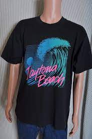 Vintage 80s 90s Daytona Beach Tourist Souvenir Black T Shirt Xl Screenstarsbest New T Shirt Design Beach T Shirts Beach Tshirt Designs