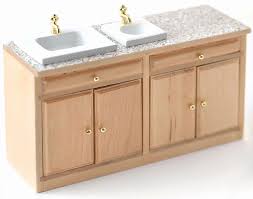 modern pine kitchen sink unit with