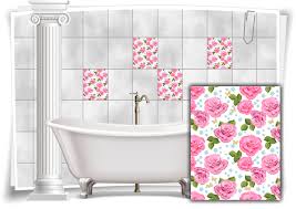 Wie solle das moderne, zeitgenössische badezimmer aussehen? Piastrelle Adesivo Piastrelle Immagine Tessera Rosa Rose Rosa Fiori Bagno E Wc Decorazione Cucina Ebay