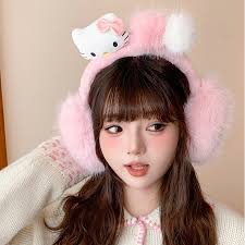Hello Kitty Plush Pom-poms Earmuffs