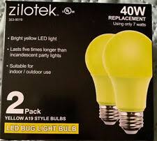 2 Pack Yellow Led Bug Light Bulb 7 Watt 40w Equivalent A19 Indoor Outdoor For Sale Online Ebay