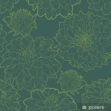 Article by north fork bed and breakfast/gifts. Green Vintage Floral Pattern With Aster Wall Mural Pixers We Live To Change