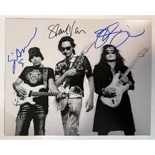 Steve Vai, Joe Satriani, Yngwie Malmsteen, 8 by 10 signed photo with