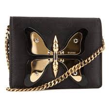 Black And Gold Purse Pre Owned Gucci Black Satin And Gold Butterfly Mini Purse Gucci Black Satin Purses Butterfly Handbag