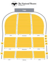 Seating Chart The National Theatre Washington D C