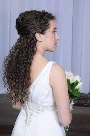 Curly Hair Half Up Curly Bridal Hair Curly Hair Styles Bridal Hair