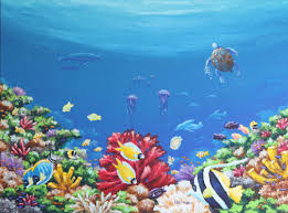 900x900 realistic paintings of coral reef coral reef painting. Kathy Woolington S Art Gallery Gallery