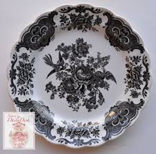 Black And White Toile Dinnerware Ridgway Black Toile English Transferware Plate Roses Birds Windsor Asiatic Pheasants 8 Black Toile Transferware Plate Transferware