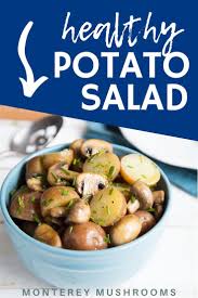 Mushroom And Chive Potato Salad Mushroom Recipes Healthy Delicious Snacks Recipes Vegetarian Pasta Recipes