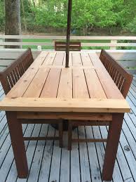 The idea behind the care of this type of furniture is to allow it to age. Outdoor Cedar Patio Table By Steve S Simplecove