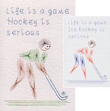 Back to cross stitch & embroidery. Stitching Cards Field Hockey Ice Hockey Pattern Stitching Cards