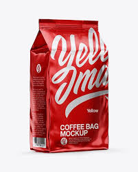 Glossy Metallic Bag Mockup Half Side View In Bag Sack Mockups On Yellow Images Object Mockups Bag Mockup Design Mockup Free Mockup Free Psd