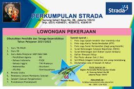 By admin friday, may 28, 2021 Informasi Lowongan Kerja Tp 2021 2022 Perkumpulan Strada