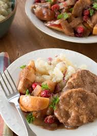The pork stays succulent and moist and the vegetables are cooked alongside in the tasty gravy. Crock Pot Pork Chops With Cranberries And Apples Bren Did