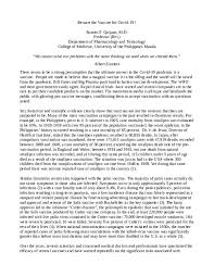 Maybe you would like to learn more about one of these? Doc Beware The Vaccine For Covid 19 Romeo Quijano Academia Edu