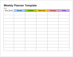 Free day runner type daily appointment schedule. Downloadable Printable Weekly Planner Template