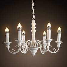 6 Heads Nothern Europe Vintage Iron Pendant Lamp Palace Style Candle Decoration Foyce Light Dining Light Free Hanging Lamp Vintage Candles Chandelier Fixtures