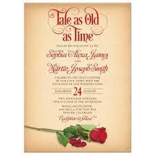 Fairy Tale As Old As Time Wedding Invitation Vintage Parchment Rose Fairytale Wedding Invitations Vintage Wedding Invitations Wedding Invitations