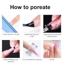 How to use new dual forms with polygel nails tutorial. Natuce Pack Of 10 Transparent Polygel Nail Tip Clips For Nail Extensions Amazon De Beauty