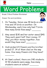 First grade common core math word problems operations and algebraic thinking 1.oa represent and solve problems involving addition and subtraction. Word Problem Worksheets Grades 1 6 Free Worksheets Printables
