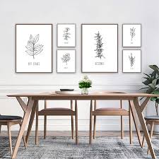 Herb Plants Print Kitchen Wall Art Canvas Painting Botanical Line Art Posters And Prints Wall Pictures Kitchen Art Wall Decor Painting Calligraphy Aliexpress We provide fine art prints for the home and office.