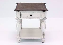 I simply removed them and painted the wood underneath. Magnolia Manor End Table White Home Furniture Plus Bedding