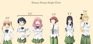 I Made A Height Chart Based On Their Canon Katawashoujo