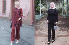 Jika dilihat dari keseluruhan konsep, baju kondangan ini cenderung cocok untuk wanita muda. 10 Inspirasi Baju Kondangan Dengan Stelan Celana Untuk Para Hijabers Seruni Id