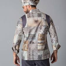 Giacca Da Cucina In Legno Unisex Ropa De Maestro Vestuario Laboral Ropa