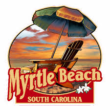 Myrtle Beach Umbrella And Chair Beach Sticker Cocoa Beach Florida South Padre Island Texas Maryland Beaches